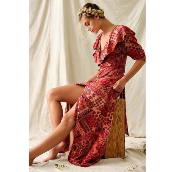 Free People Dresses & Skirts - Free People Lennon Floral Boho Maxi Dress